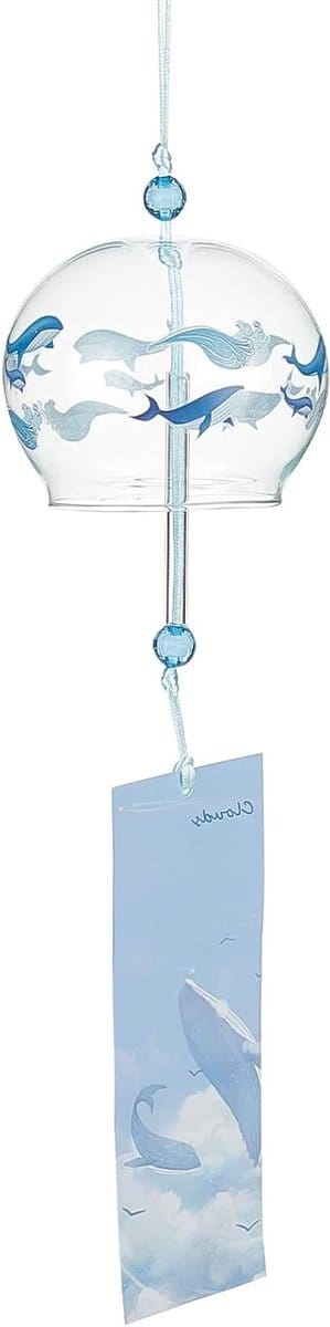 Handgemaakte Japanse Windgong met Walvispatroon van Glas voor Verjaardagscadeau en Hu decoratie - Unieke Geluidservaring en Sfeervolle Versiering