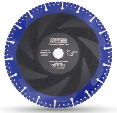 Diamant Zaagblad - Universeel Snijblad - Moeilijke Materialen Zagen - Vacuüm Gesoldeerde Segmenten - 230mm Diameter - Zilver