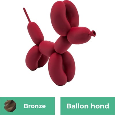 Ballon hond design beeld – Decoratief beeld - Brons - 3d geprint beeld – Moderne woondecoratie - 20CM