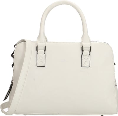 Charm London Chelsea Handtas Dames - Schoudertas met verstelbare schouderband - Tas van Imitatieleder met ritssluiting - Wit
