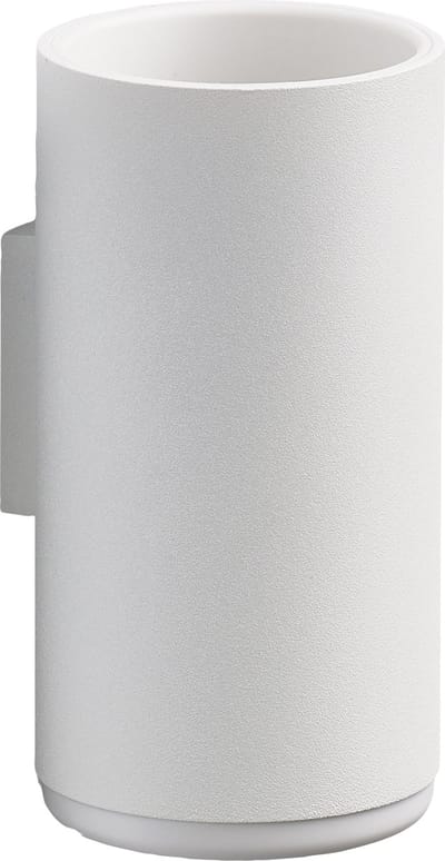 Zone Denmark Rim Tandenborstelbeker wandmontage - Beker voor Tandenborstels - Tandenborstelhouder - Toilet & Badkamer Accessoires - 13,6 x 7 cm - Wit
