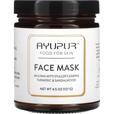 Pure Indian Foods, Ayuppur, Masque de Beauté pour le Visage, 4,5 oz (127g) black