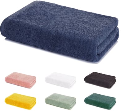 Lavea® Badlaken 80x200 cm 100% Katoen Zacht en Absorberend – Ideaal als Groot Badlaken, Saunahanddoek of Strandlaken voor Douche, Spa of Gym – Marineblauw
