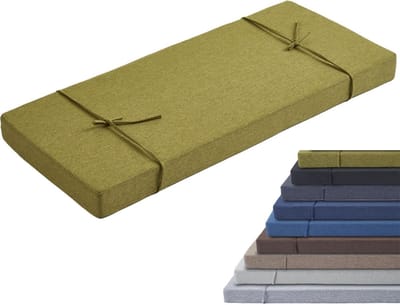 Bankkussen - Zitkussen - Buiten Zitten - Dubbel Antislip - 45x180 cm - Felgeel