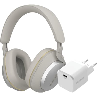 Bowers & Wilkins Px7 S2e Grijs + BlueBuilt Power Delivery Oplader met Usb C Poort 20W Wit