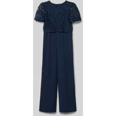 Korte ruime jumpsuit met wijde mouwen en kantdetails meisjes s.Oliver