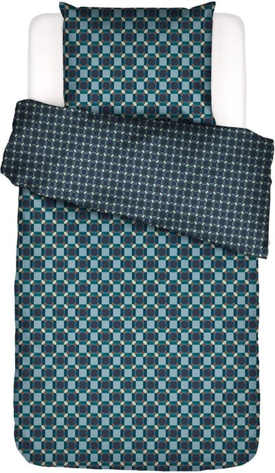 ESSENZA Teades Dekbedovertrek Nightblue - Eenpersoons – 140x200/220 cm