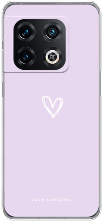 Case Company® - Hoesje geschikt voor OnePlus 10 Pro hoesje - Klein hartje paars - Soft Cover Telefoonhoesje - Bescherming aan alle Kanten en Schermrand