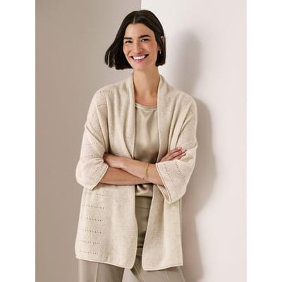 Vest 100% kasjmier Van Peter Hahn beige