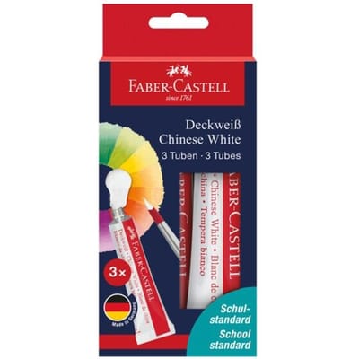 Faber Castell -Dekverf Opaque Wit - 7,5ml 3 stuks op blister - FC-125093