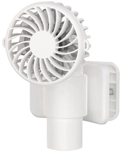 Nekventilator - Draagbare Ventilator - Nek Ventilator -Handventilator Mini Ventilator Ventilator met Clip - 3 Standen - Borstelloze Motor - 7 Bladen - Wit