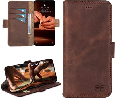 Bouletta geschikt voor Samsung Galaxy S20 Ultra leder BookCase hoesje - Antic Coffee