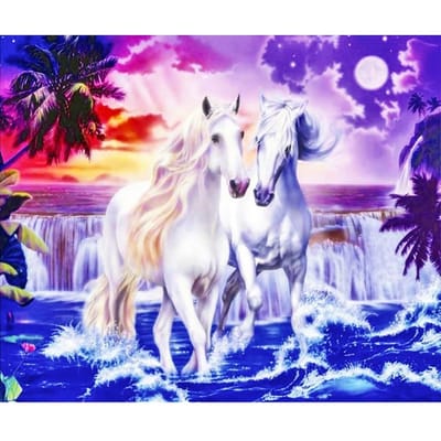 Diamant schilderij paard Kits handgemaakte handwerk DIY diamant borduurwerk dier mozaïek Strass foto 20X30CM purple