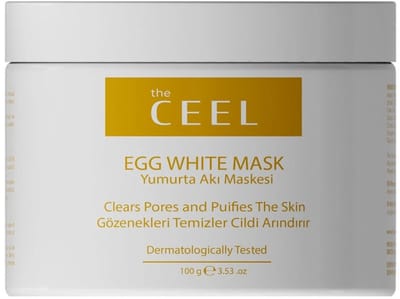 The CEEL Eiwitmasker met aloë vera - Poriënverfijnend & anti mee-eters - Gezichtsmasker - Egg white pore mask 100 gr