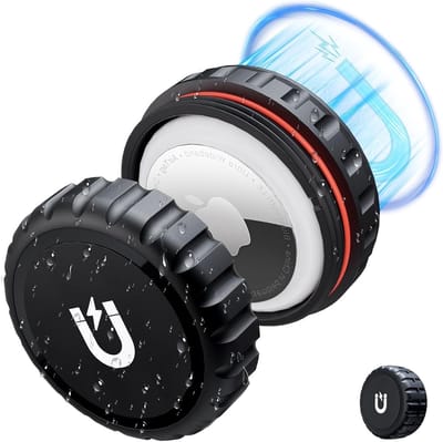 Magnetische Houder voor AirTag, Waterdichte en Verstevigde Behuizing, Eenvoudig te Installeren, Anti-Verlies Accessoire voor Voertuigen, Fietsen en Vlakke Oppervlakken, Set van 1