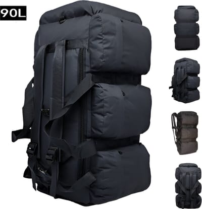 E-Shop4u® - 90L Trekking Rugzak - Wandelrugzak Hiking Backpack - met Ergonomisch - voor Wandelen, Hiking - Zwart