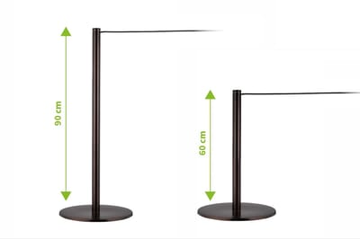 GJ Floors - ForFlows Gallery Afzetpaal | Brons - 90 cm Hoog | 8kg - Hoogte: 90 cm - Lengte: - Steel diameter: 5,1 cm
