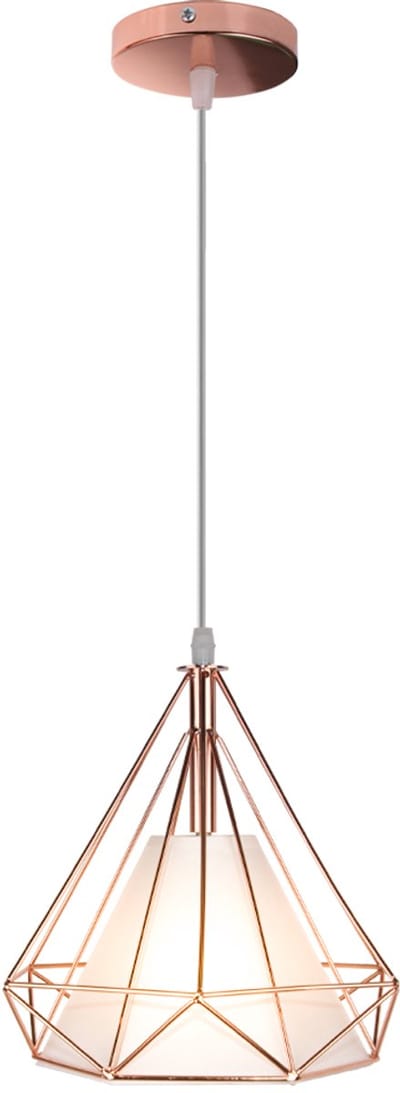 Hanglamp Industrieel Woonkamer E27 Plafondlamp 25cm Modern Kroonluchter voor Slaapkamer Roze