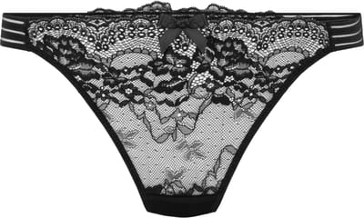 Hunkemöller Dames Lingerie String Sully - Zwart - maat XL