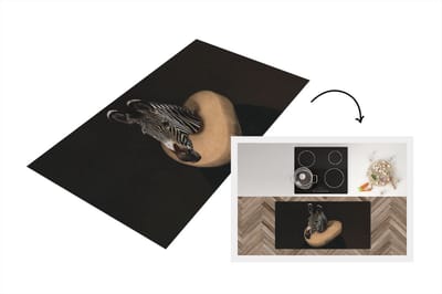 Keukenloper - Loper keuken - Zebra - Kraag - Dieren - 120x60 cm - Keukenloper vinyl