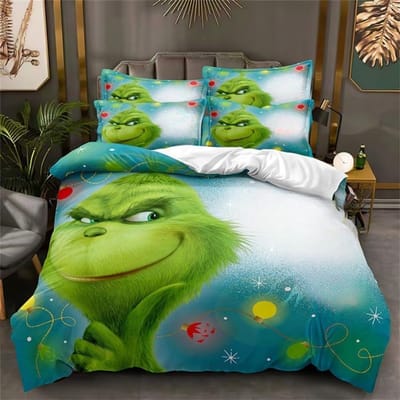Ensembles de literie en microfibre, Motif animal de dessin animé 3D, Linge de lit pour enfants avec fermeture éclair Décoration de chambre Housse de couette pour adolescents adultes 155x220CM