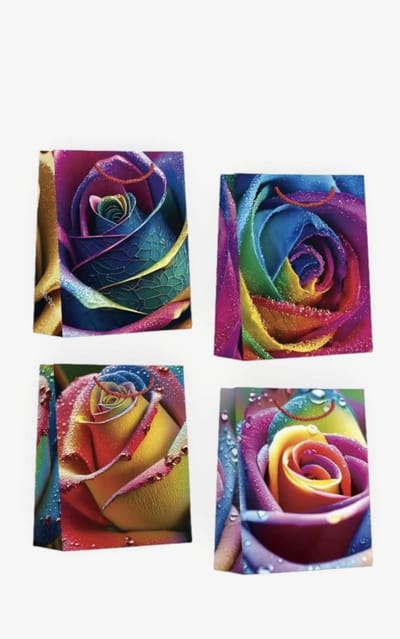 8 x Luxe papieren cadeautassen - 32*26*10cm – Stevig & Herbruikbaar – Verschillende Kleuren en Prints – Cadeau & Geschenktas
