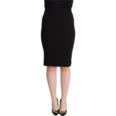Pencil Rok Knie Lang Stretch Wol