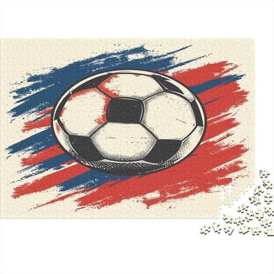 Voetbal Puzzel - Legpuzzel Volwassenen - Ontspanning Thuis - Recyclebaar Materiaal - 75x50 Cm - Stijl