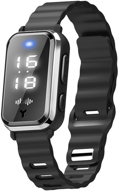 Ultrasone Muggenwerende Armband | Horloge | Verstelbare Siliconen Polsband | Outdoor | Kinderen | Volwassenen | Niet-toxisch | Natuurlijk | 2 Stuks | Zwart