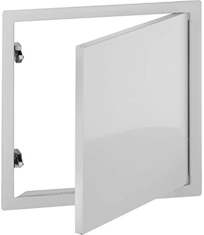 Inspectiedeur 40 x 40 cm - Wit, Plaatstaal met Veersluiting