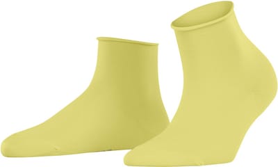 FALKE Cotton Touch eenkleurig katoen sokken dames geel - maat 35-38