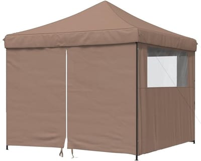 Pop-up Tent - Feesttent Tuinpaviljoen - Buitenfeesten Organiseren - Inclusief Zijwanden - Niet Gespecificeerd - Bruin