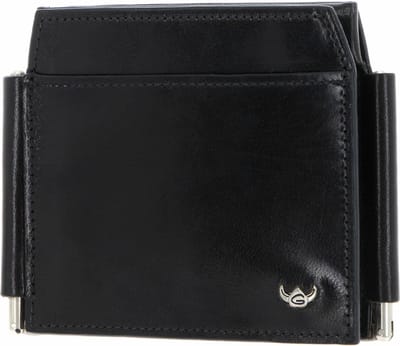 Golden Head Leren geldclip kaarthouder Colorado RFID Protect Clip-Scheintasche 1923 Schwarz zwart