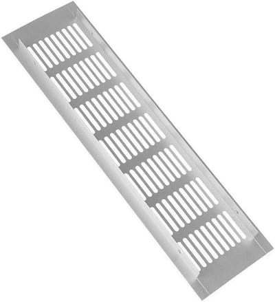 Ventilatierooster Afdekking - Luchtuitlaat Paneel - Meubel Ventilatie - Eenvoudige Installatie - 25 cm - Zilverkleurig
