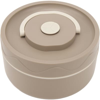 Casserole Thermique 440ml Acier Inoxydable 304 Double Paroi Portable Forme Ronde Récipient Thermique pour Déjeuner Microwave oven type - dark brown gray