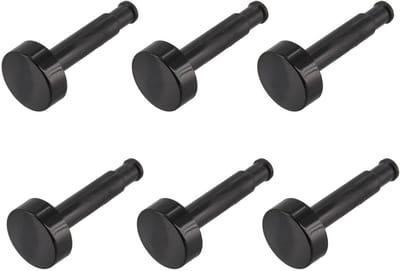Universele Oven Knoppen Set (6 stuks) - Zwart | Timer & Thermostaat Handvatten