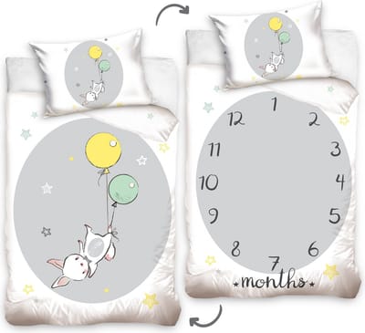Animal Pictures BABY Dekbedovertrek Ballon - 100 x 135 cm - Katoen