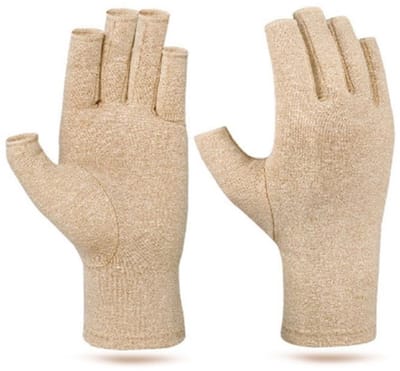 Dailygoods- Compressiehandschoenen - Vingerloze Handschoenen - Katoen - Halve Vingerhandschoenen - Artritis/Reuma - Maat S/M/L - Geschikt voor mannen/vrouwen