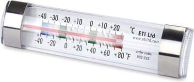 ETI - Koelkast Thermometer - Liggend model voor Vitrine - Catering / Restaurant Koelkastthermometer