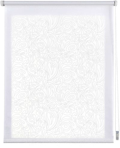 Storesdeco - Rolgordijnen met patroon, doorschijnend met witte golven, , 75x180 cm