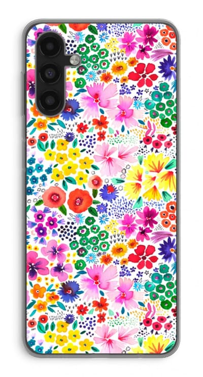 Case Company® - Hoesje geschikt voor Samsung Galaxy A04s hoesje - Little Flowers - Soft Cover Telefoonhoesje - Bescherming aan alle Kanten en Schermrand