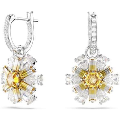 Boucles d'oreilles Swarovski Idyllia Forme Goutte de Fleur Zircone Cubique Plaqué Rhodium Cristal d'Imitation Boucles d'oreilles Femme Argent 5683243 Shopping Bag