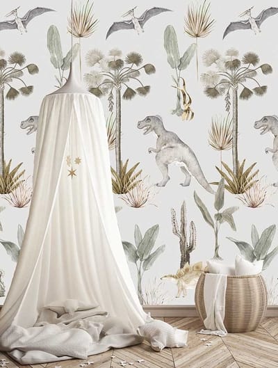 INGK Kinderbehang - Dino Parc, Gray