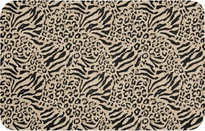 Badmat 80x50 cm - Antislip - Giraf - Zebra - Motief - Bruin - Badmatten voor badkamer - Badkamermat - Douchemat - Badkamer mat