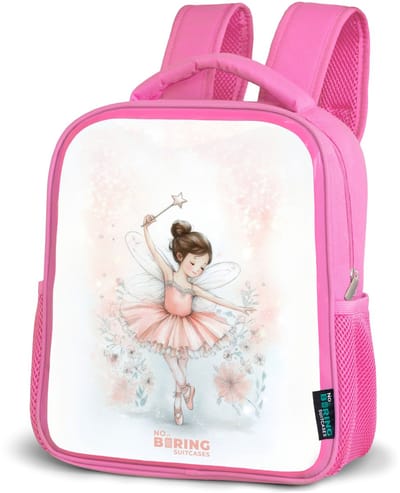 NoBoringSuitcases.com® - Rugzak roze - Schooltas meisjes - Ballerina - Elf - Fee - Kinder rugtas meisje - Boekentas kind - Kinderrugzak voor school - Schoolrugzak