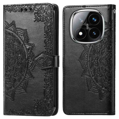 imoshion Hoesje - Geschikt voor Xiaomi Redmi Note 14 Pro (4G) - Mandala Bookcase - Zwart
