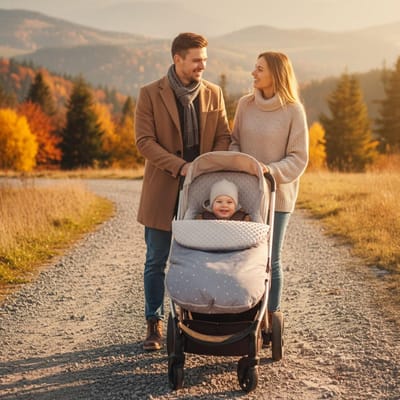 Voetenzak Kinderwagen - Baby Omslagdeken - Winterse Wandelingen - Waterafstotende Buitenkant - 90x45 cm - Grijs