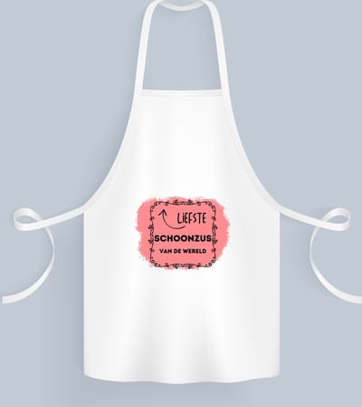 Akyol - liefste schoonzus van de wereld Keukenschort - Zus - de liefste schoonzus - verjaardag - cadeautje voor zus - zus artikelen met opdruk - kado - geschenk - 82 bij 71 cm