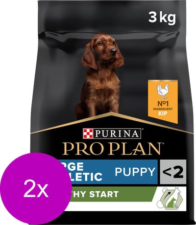 Pro Plan Dog Puppy Large Breed Athletic Kip - Hondenvoer - 2 x 3 kg