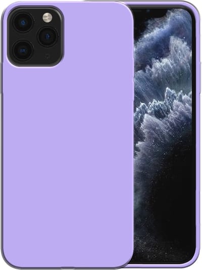 Smartphonica Siliconen hoesje voor iPhone 11 Pro case met zachte binnenkant - Paars geschikt voor iPhone 11 Pro